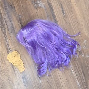 Lavender Party Wig with Bangs